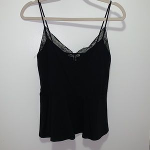 Black peplum tank size M